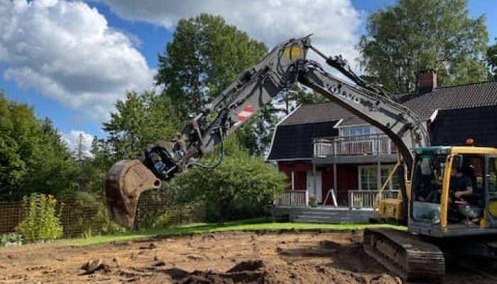 Naturdamm grävning