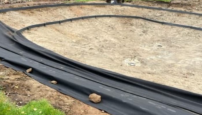 Sarg och påbörjat duk